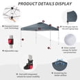 thumbnail image 2 of CROWN SHADES 12x12 Pop Up Canopy Outside Canopy Patented One Push Setup Tent Canopy Sun Shade Gray, 2 of 7