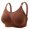 Brown, variant on Bras for Women,Casual Breathable Knit Ribbed Top Bra No Steel Ring Gathering Adjusting Style Bra for Daily Comfort,Sports Bras for Women,,48
