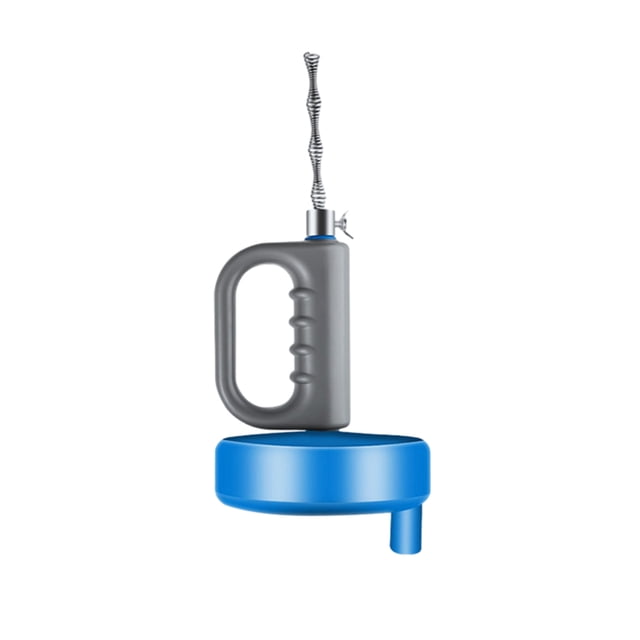 Naiovety Serpiente de barrena de varilla Flexible para desbloquear bloqueos de alcantarillado de cocina y baño multifuncional Suministros de limpieza para el hogar azul 10M