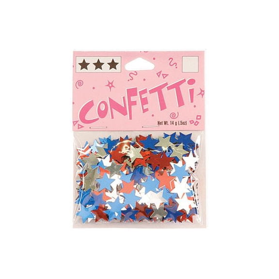 Darice Confetti Pack 11mm Stars Red/Wht/Blu .5oz