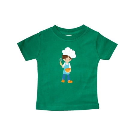 

Inktastic Boy Baking Boy With Chef s Hat Brown Hair Gift Baby Boy T-Shirt