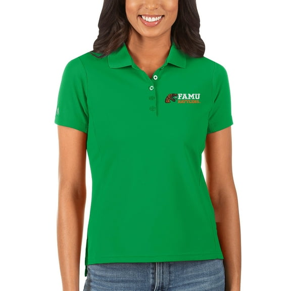 Women's Antigua Green Florida A&M Rattlers Legacy Pique Polo