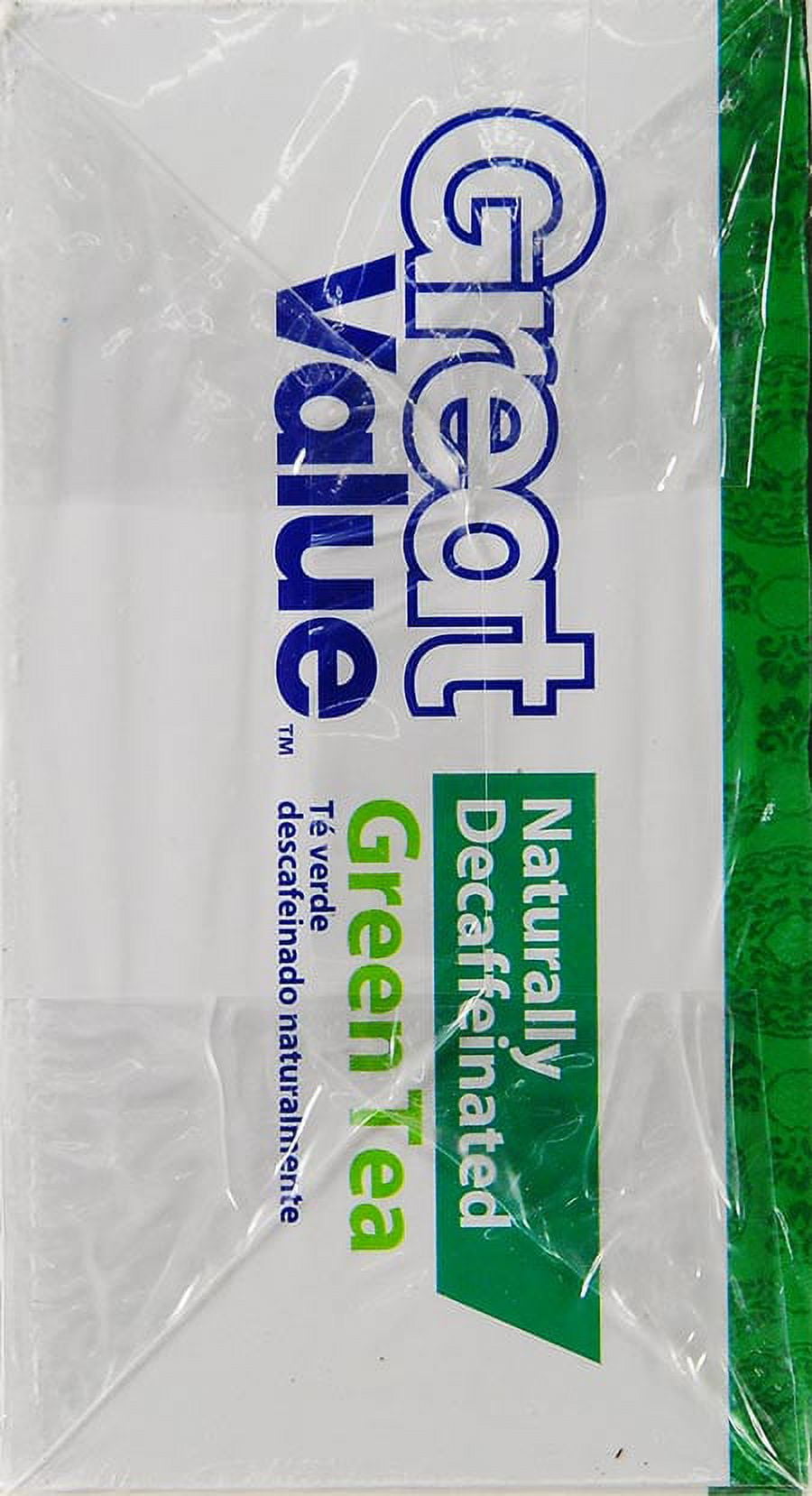 Great Value Naturally Decaffeinated Green Tea Tea Bags, 40 ct