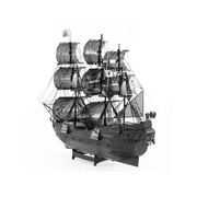 Model Kit Black Pearl Ship Black Version (Moderate Difficulty) Steel Model by Metal Earth