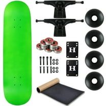 Moose Complete Skateboard Neon Green 7.5" With Black Trucks and Black Wheels