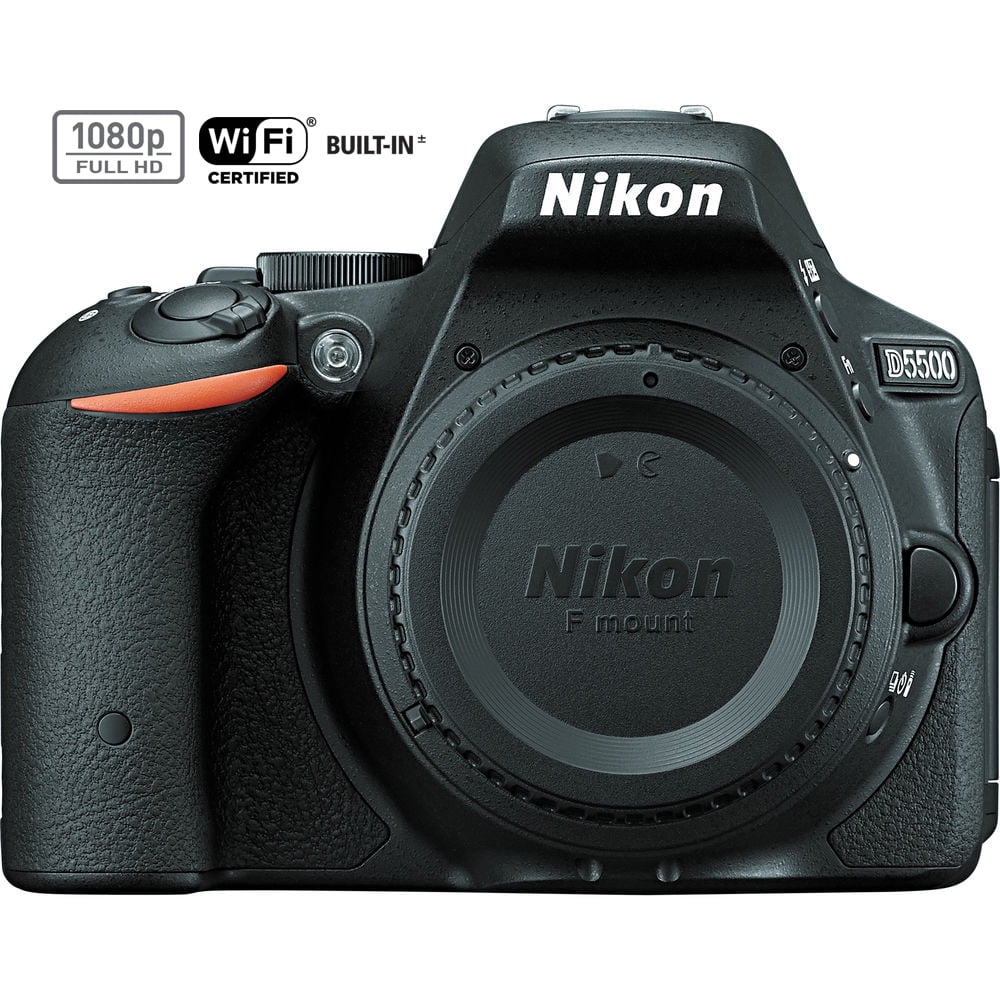 Nikon D5500 Black Dx Format Digital Slr Camera Body 1544b Certified Refurbished Walmart Com Walmart Com