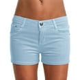 thumbnail image 2 of BLOCLOALO Denim Shorts Casual Shorts Summer 2025 Women's Candy White Denim Shorts Fit Colorful Denim Pants Mid Rise Shorts Cargo Shorts Jean Shorts C 27, 2 of 6