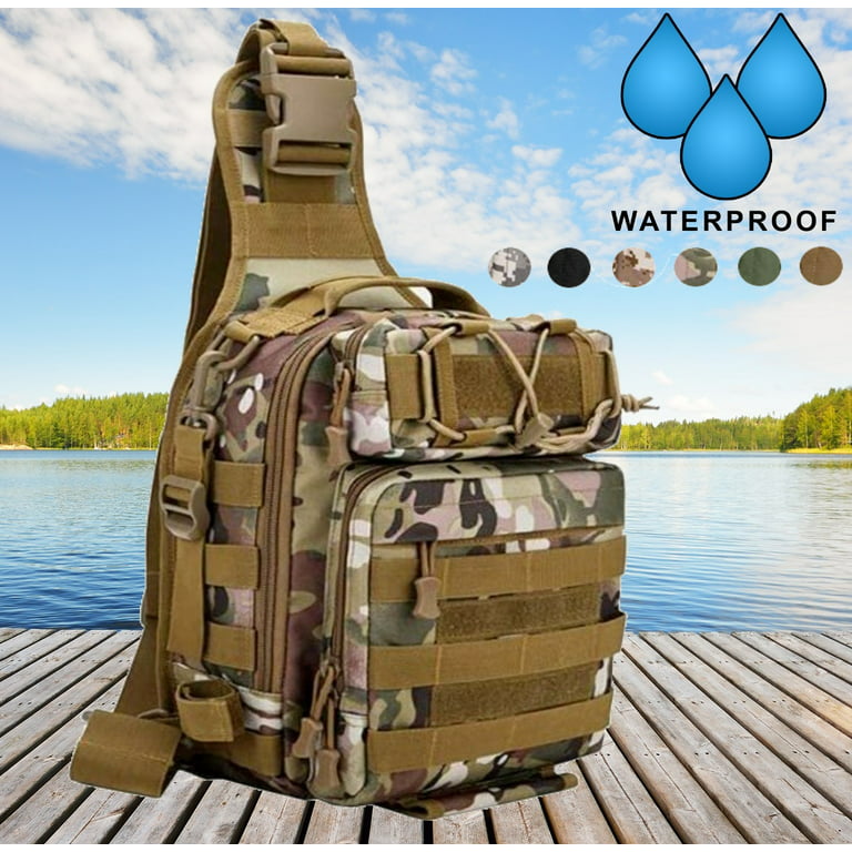 Waterproof Fishing Tackle Backpack Storage Bag (Cp Camo) 