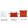 thumbnail image 2 of Home Soft Things Milliken Plush Throw Pillow Covers 2 Piece Set - Burnt Orange - 20" x 20", 2 of 4