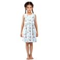 thumbnail image 6 of Girls Dress Cherry Snowflake Stripe Sleeveless Dress for Girls Hem A-Line Casual Sundress, 6 of 7