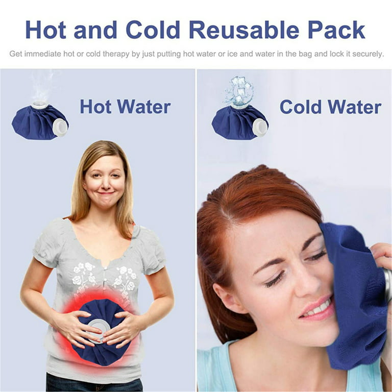 Elbourn 2 Pack Reusable Ice Bags ​Ice Packs for Injuries Hot Water