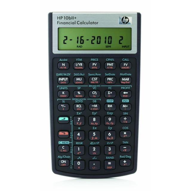 HP Calculatrice Financière 10bII, Écran LCD 12 Chiffres (Neuf)