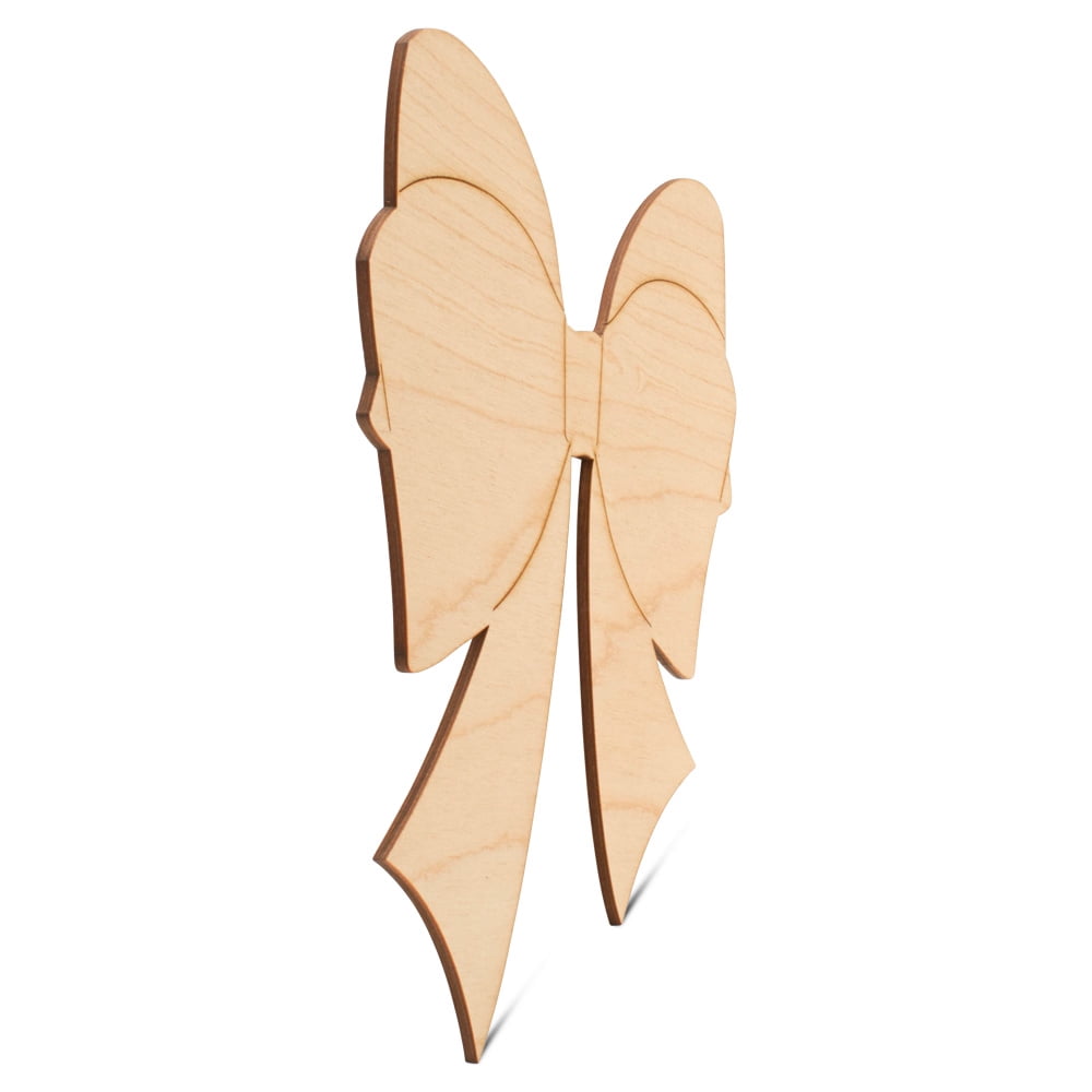 Bow Cutout 16-inch, Pack of 5 Unfinished Christmas Wood Cutouts for Crafts, Door Hangers, and Party D®cor, by Woodpeckers