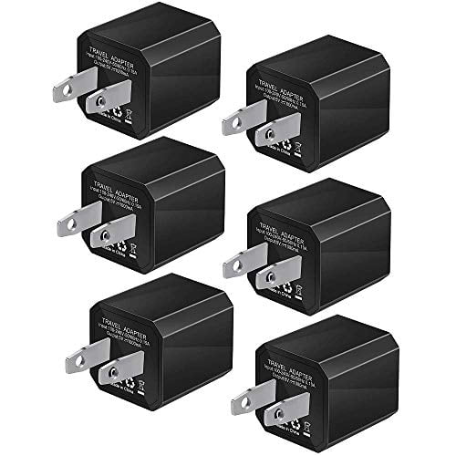 epacks Wall Charger, 6-Pack Universal 5V/1A Portable Travel Adapter High Speed Cube Output for iPhone iPod Samsung Android HTC iPad Nokia (Black) - Walmart.com