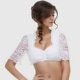 thumbnail image 4 of CHUOU Women 1PC Underwire Lingerie Lace Vest Women's Elegant Dirndl Blouse Black Dirndl Blouse Lace Blouse For Oktoberfest Lingerie, 4 of 5