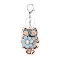 thumbnail image 1 of Fashionable Jewelry Accessory Paillette Owl Insect Key Ring Alloy Keychain Grey YSK044, 1 of 3