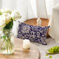 thumbnail image 6 of Chinoiserie Flowers Bule Throw Pillow Cover, 12 x 20 Inch Cushion Case Outdoor Decoration for Sofa Couch Farmhouse, 6 of 6