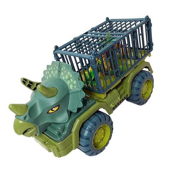 Juego de camión de transporte de dinosaurios, juego de camión de transporte de dinosaurios, camión de juguete de dinosaurio, vehículo portador de dinosaurios, juguete de apariencia llamativa