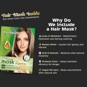 Herbishh Black Hair Color Shampoo,Ammonia-Free, Permanent 3-in-1 Gray Coverage for Men & Women Kit (3pcs Color Shampoo +1 Argan Hair Mask)