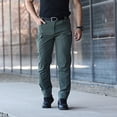 thumbnail image 4 of Dpytoraw Men's Overalls Pants Pants Outdoor Elastic Loose Soft Pants Spring And Autumn Pants Green, 4 of 5