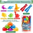 thumbnail image 2 of Juguetes Montessori para Niños 3+ Años, Juguete para Contar Dinosaurios con Pinzas y Tazones, Juguetes Didacticos de Clasificación de Colores, Material Didáctico Preescolar Regalos para Niños, 2 of 5