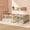 Natural(with door), variant on AOOWOW Twin Size Montessori Floor Bed Frame with High Rails & Wood Slats, Easy Assembly, White