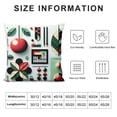 thumbnail image 5 of Leisuo Farmhouse Pillow Covers Cherry Quotes Square Cushion Case Watercolor Fruits Pillowcase (Love Cherry) White, 5 of 5
