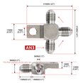 thumbnail image 2 of Connecteur de Tuyau de Frein Mâle en Acier Inoxydable Fileté 3 Ans, 2 of 5