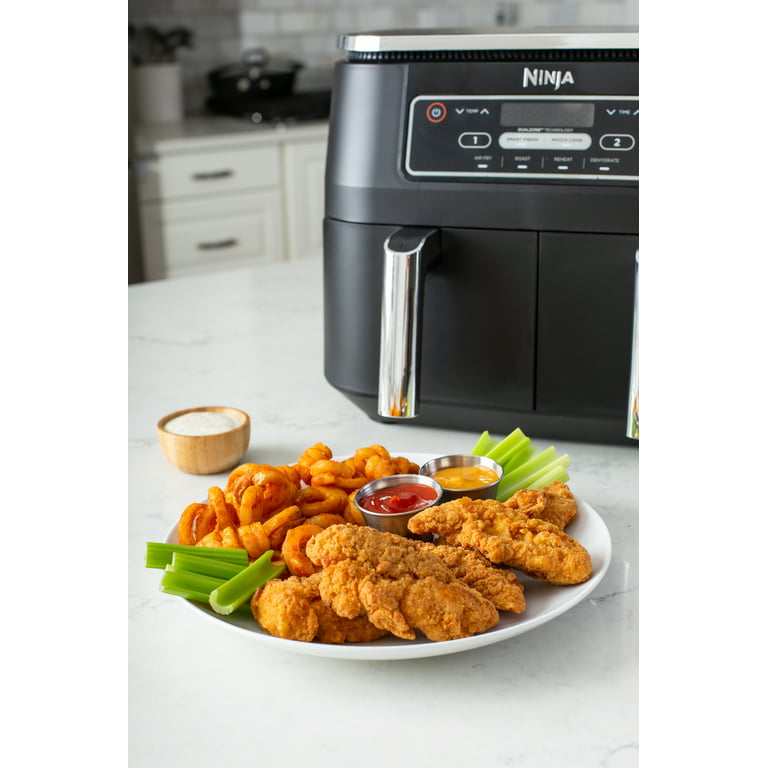 Ninja® Foodi® 4-in-1 8-Quart. 2-Basket Air Fryer with DualZone Technology-  Air Fry, Roast, & More DZ100