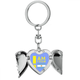 thumbnail image 1 of Soy de Argentina Llavero de alas de ángel en forma de corazón, 1 of 3