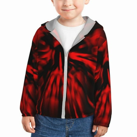 

Zeuib The Red Head Skull Print Girls & Boys Sun Protection Hoodie with UPF 50+ Children’s Quick-Dry Jacket Perfect for Outdoor Activities-18 Months