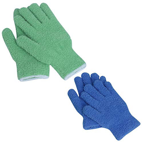 Microfiber Dusting Gloves  House Cleaning Glove Reusable Lint-Free Pink 1Pair 