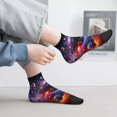 thumbnail image 2 of Pofeuu Outer Space Floating Numbers And Letters Print 30cm Socks, Adult Running Hiking Socks for Youth and Adult, 2 of 7