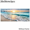 thumbnail image 7 of 3 Pcs Sea Landscape Beach Canvas Painting,Wall Art Print Picture Frameless for Kitchen Home Bathroom Girls Room Wall Decoration, 7 of 7