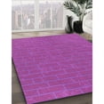 thumbnail image 2 of Ahgly Company Indoor Square Patterned Dimorphotheca Magenta Pink Area Rugs, 8' Square, 2 of 6