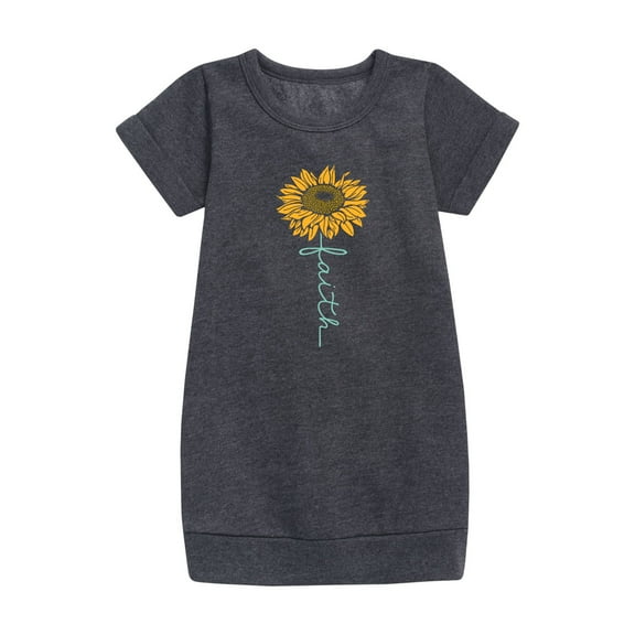 Instant Message - Faith Sunflower - Toddler And Youth Girls Fleece Dress