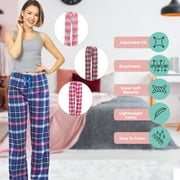 Daresay Womens Flannel Pajama Pants - Set of Pajama Pants for Women, Soft, Comfy, Plaid Pants for Lounge & Sleep, 3-Pack.