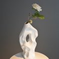 thumbnail image 3 of Florero de cerámica, arreglo de flores secas for el hogar, sala de estar, dormitorio, pasillo, adornos decorativos, florero hidropónico, 3 of 5