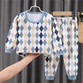 thumbnail image 3 of Rgdypko Children's Thermal Underwear Set Double Plus Fuzzy Thick Children's Home Wear Pajamas Size 6-12 Months, 3 of 3