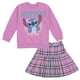 thumbnail image 1 of Outfit Disney Lilo & Stitch, sudadera y falda para niñas de 4 años, 1 of 7