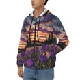 thumbnail image 3 of Naloa Starry Night Purple Irises Men’s Hoodies, Zip up Hoodie, Sweatshirts,Hoodies for Men Sizes S-3XL-Medium, 3 of 5