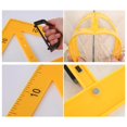 thumbnail image 1 of xinxixnxx 4Pcs Large Math Geometry Rulers White Black Board Compass Chalkboard Teachers Drawings Drafting Ruler White Board, 1 of 9