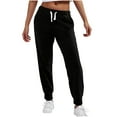thumbnail image 3 of Sweatpants for Womens Fashion Plus Size High Waist Solid Color Casual Drawrope Plus Size Pants Running Fitness Leg Sweatpants Clearance Under 5$!, 3 of 8