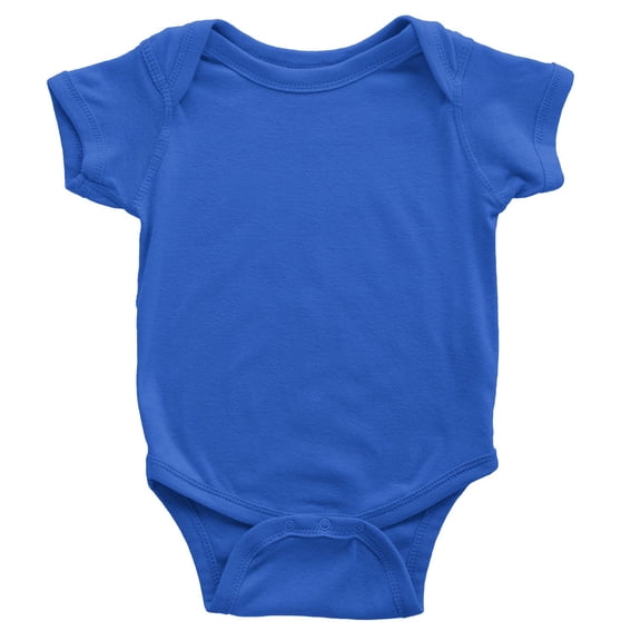 Tulo & Garn Baby Bodysuit Soft 100% Cotton Snapsuit Royal Blue, 24m