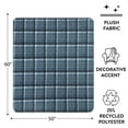 Mainstays Blue Plaid Cozy Fleece Throw Blanket, 50" x 60"