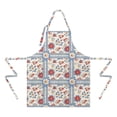 thumbnail image 2 of Pioneer Flower Floral Print Pattern Apron for Women and Men, Cotton Linen Waterproof with Pockets, Adjustable, 33x27 Inch for Kitchen, Gardening, BBQ, Salon, 2 of 6