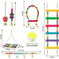 thumbnail image 3 of 11PCS Bird Toys Parakeet Toys,Dinosam Colorful Parrot Toy for Small Parakeets Cockatiels Conures Finches Swing Chewing Hanging Bell Cage Hammock Toy, 3 of 11