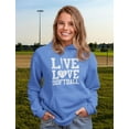 thumbnail image 3 of Live Love Softball Women Hoodie Large California Blue, 3 of 4