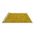 thumbnail image 2 of Ahgly Company Machine Washable Indoor Square Oriental Yellow Traditional Area Rugs, 7' Square, 2 of 4