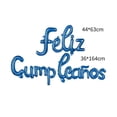 thumbnail image 3 of Kit de globos metálicos con letras cursivas Feliz Cumpleaños color Azul Marino, 3 of 5